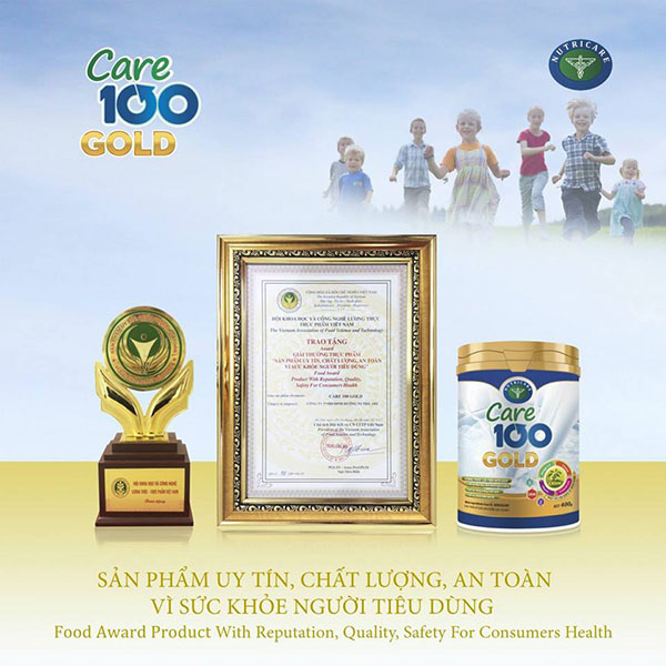 Sữa Care 100 Gold chứng nhận sản phẩm an toàn